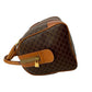 CELINE Handbag Leather, PVC Brown Macadam Blason Triomphe Women Used Authentic