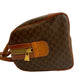 CELINE Handbag Leather, PVC Brown Macadam Blazon Pattern Triomphe logo Women Used Authentic