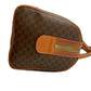 CELINE Handbag Leather, PVC Brown Macadam Blazon Pattern Triomphe logo Women Used Authentic