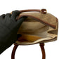 GUCCI Handbag Leather, PVC Brown Micro GG logo Metal Women Used Authentic