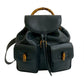 GUCCI Backpack leather Navy Bamboo