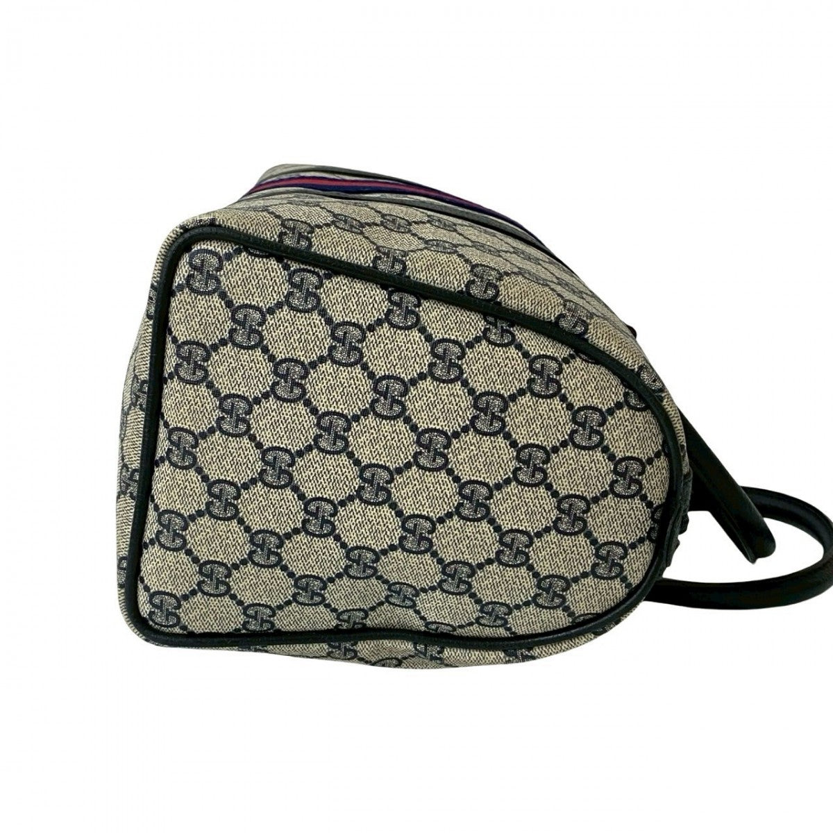 GUCCI Handbag leather Navy Sherry line