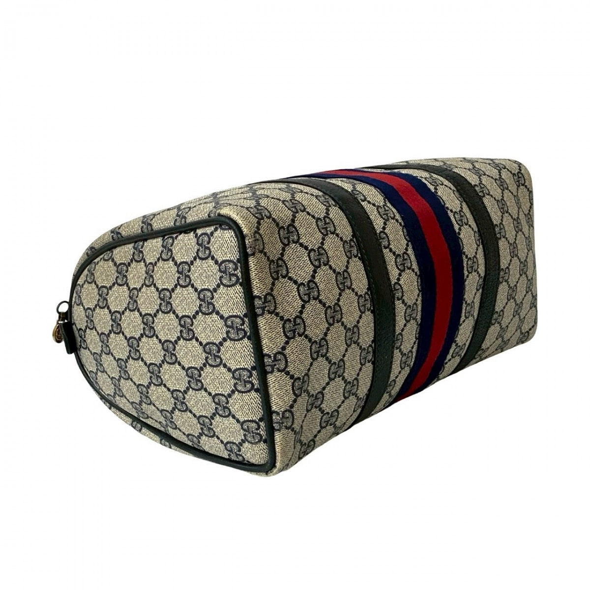 GUCCI Handbag leather Navy Sherry line