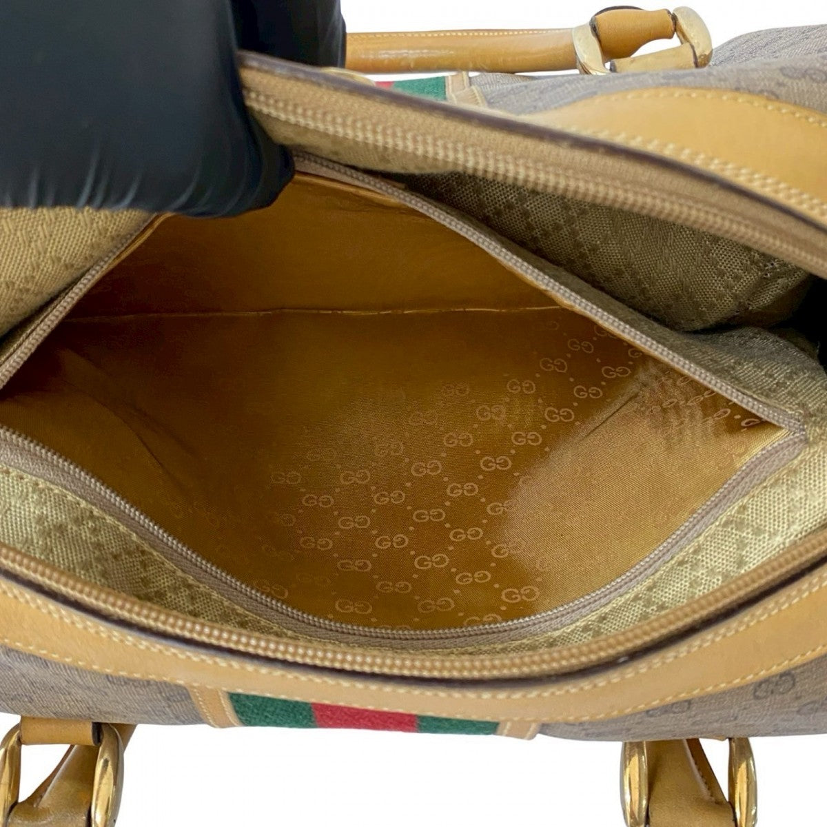 GUCCI Handbag leather Brown Sherry line