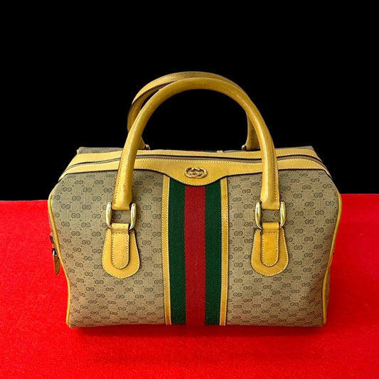 GUCCI Handbag leather Brown Sherry line