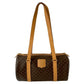 CELINE Handbag Leather, PVC Brown Macadam Blazon Pattern Triomphe logo Women Used Authentic