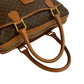 CELINE Handbag Leather, PVC Brown Macadam Blason Triomphe Pattern Women Used Authentic