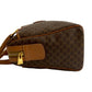 CELINE Handbag Leather, PVC Brown Macadam Blason Triomphe Pattern Women Used Authentic
