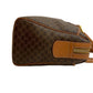 CELINE Handbag Leather, PVC Brown Macadam Blason Triomphe Pattern Women Used Authentic