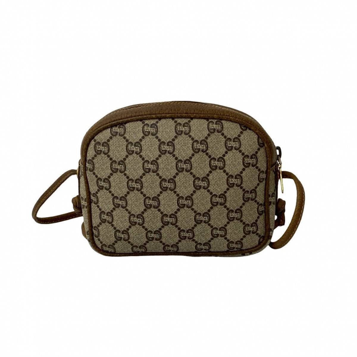 GUCCI Shoulder Bag Leather, PVC Brown gucci plus Women Used Authentic