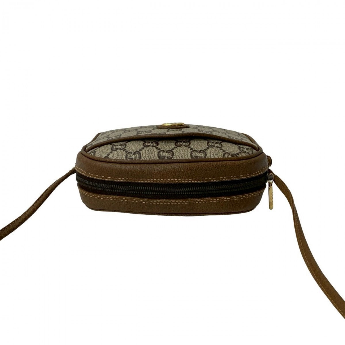 GUCCI Shoulder Bag Leather, PVC Brown gucci plus Women Used Authentic