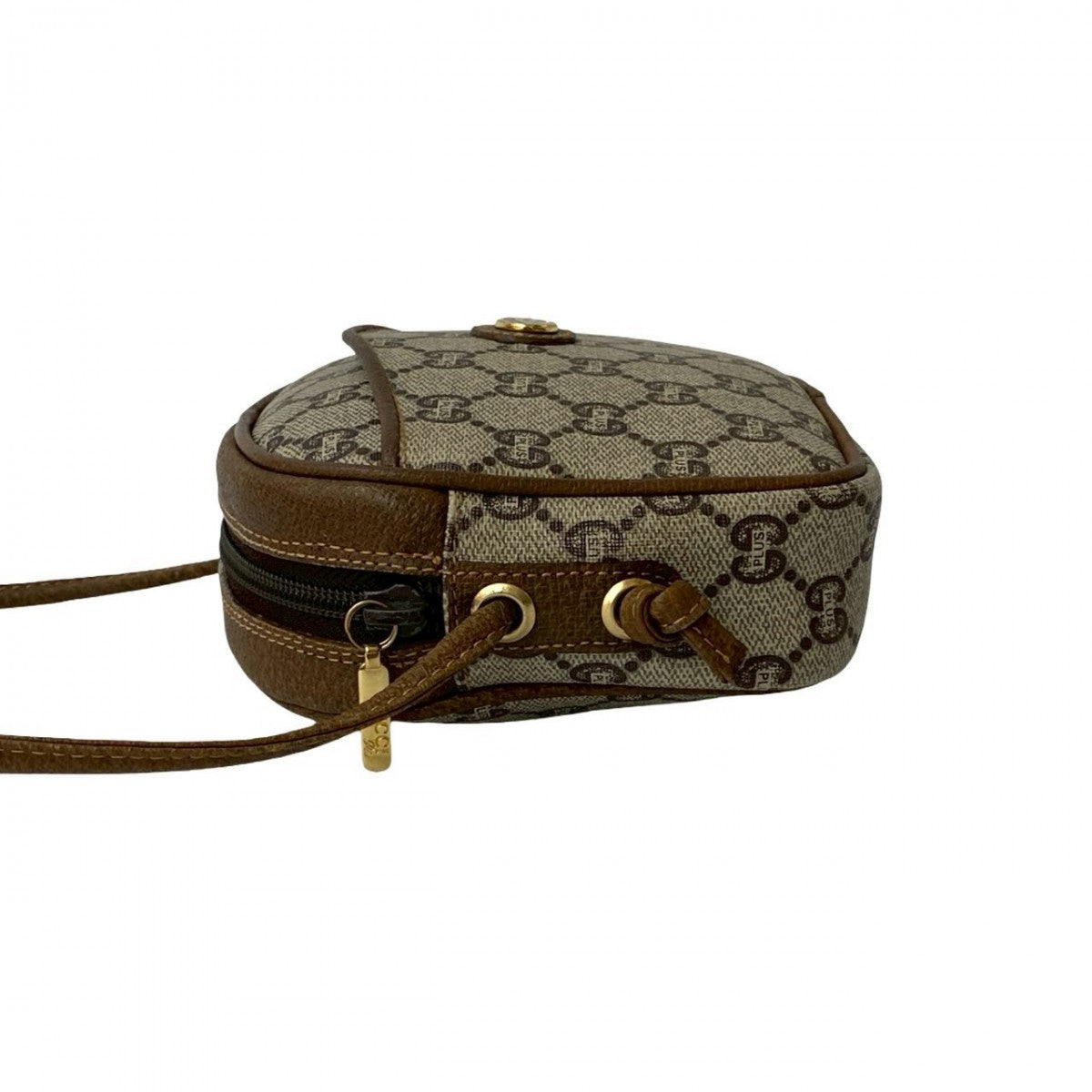 GUCCI Shoulder Bag Leather, PVC Brown gucci plus Women Used Authentic