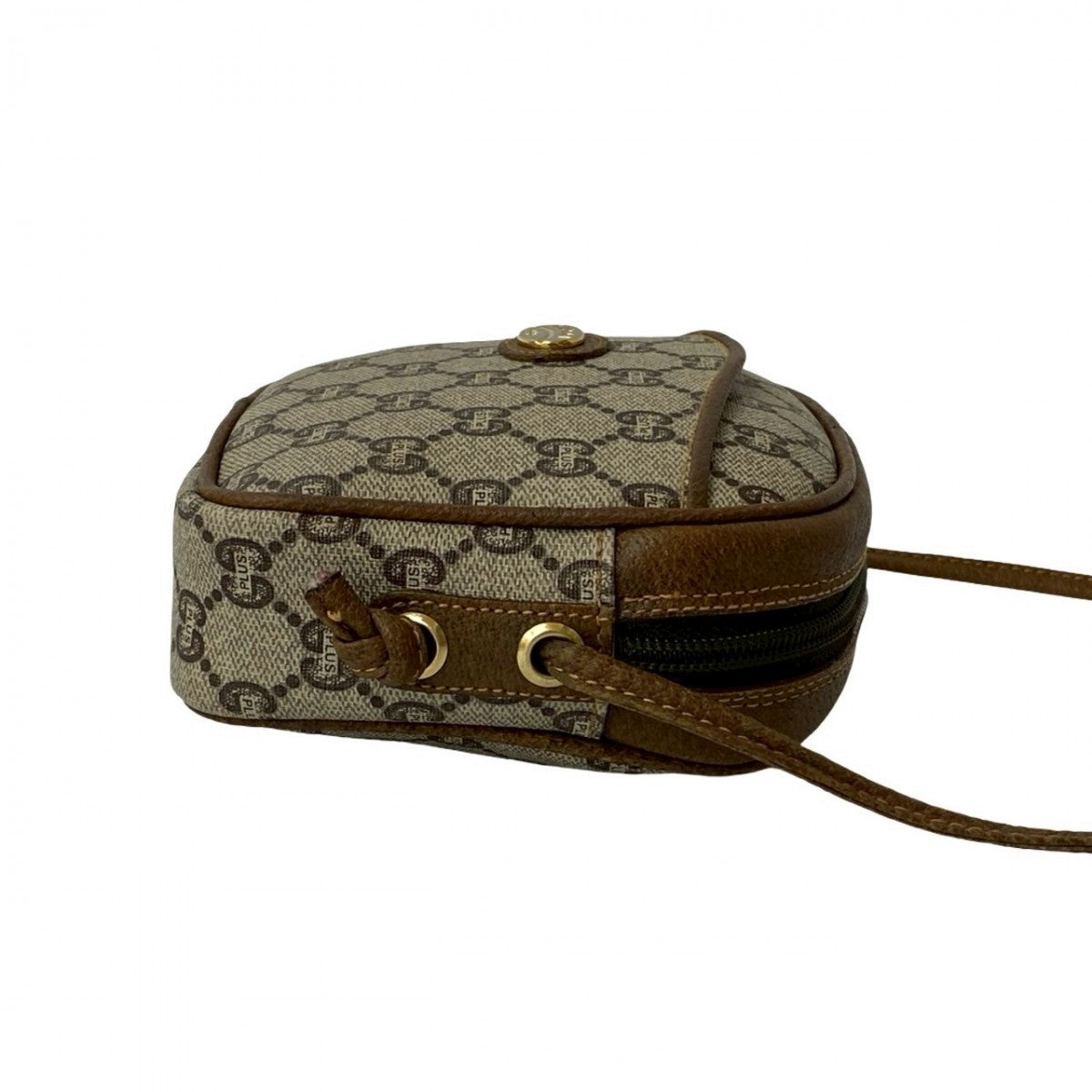 GUCCI Shoulder Bag Leather, PVC Brown gucci plus Women Used Authentic