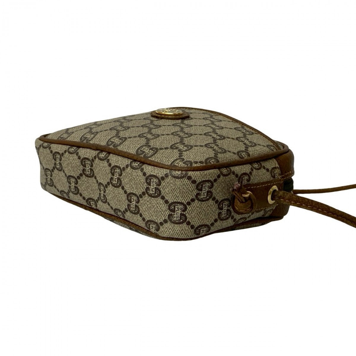 GUCCI Shoulder Bag Leather, PVC Brown gucci plus Women Used Authentic
