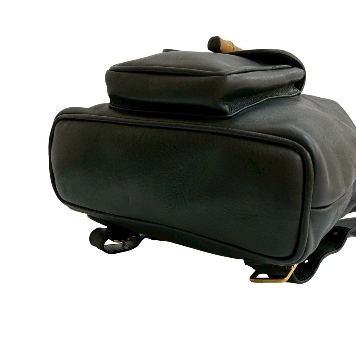 GUCCI Backpack leather black Bamboo