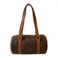 CELINE Boston Duffel bag Leather, PVC Brown Macadam Blason Triomphe Pattern Women Used Authentic