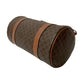 CELINE Boston Duffel bag Leather, PVC Brown Macadam Blason Triomphe Pattern Women Used Authentic