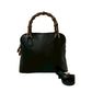 GUCCI Shoulder Bag leather black Bamboo Women Used Authentic