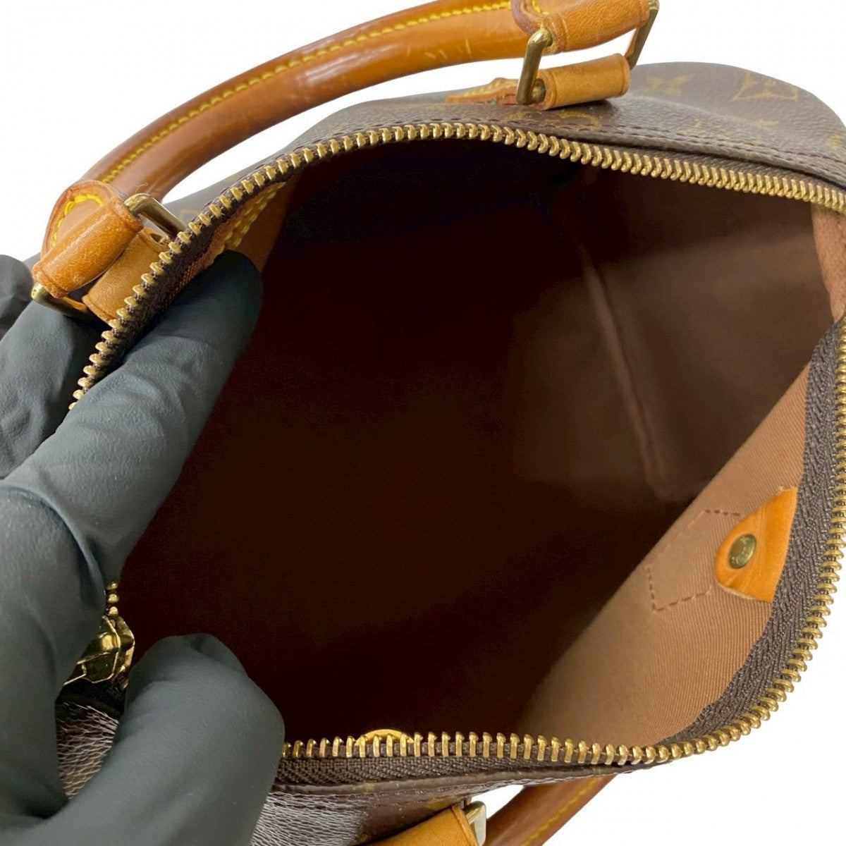 LOUIS VUITTON Handbag M41109 leather Brown Monogram Speedy 25