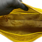 PRADA Shoulder Bag leather yellow Triangular logo Women Used Authentic