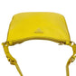 PRADA Shoulder Bag leather yellow Triangular logo Women Used Authentic