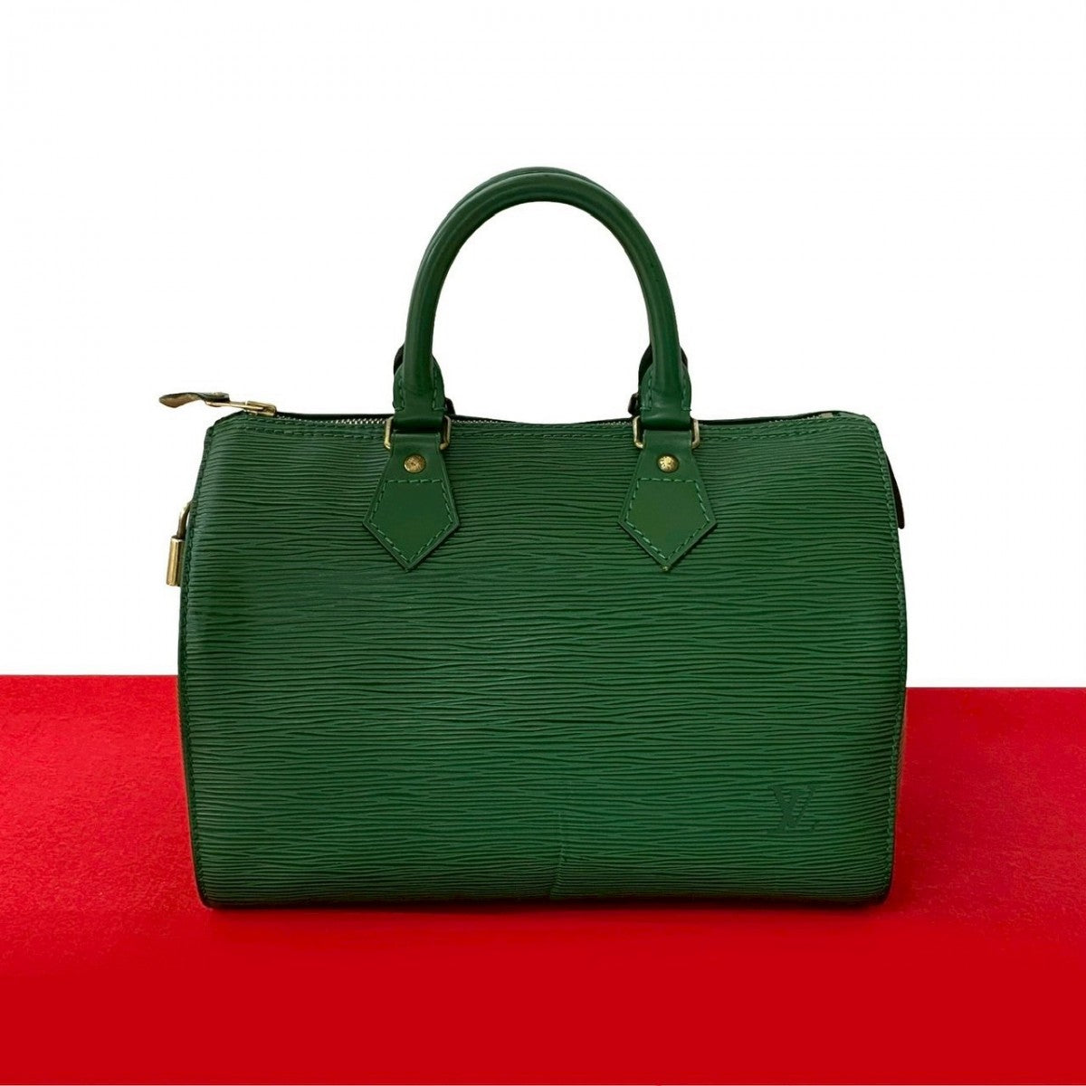 LOUIS VUITTON Handbag Epi Leather green Epi Speedy 25