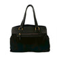 PRADA Handbag Leather, Nylon black Triangular logo Women Used Authentic