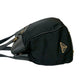 PRADA Handbag Leather, Nylon black Triangular logo Women Used Authentic