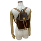 CELINE Backpack leather Brown Macadam Pattern logo ring Metal Women Used Authentic