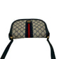 GUCCI Shoulder Bag leather Navy Sherry line