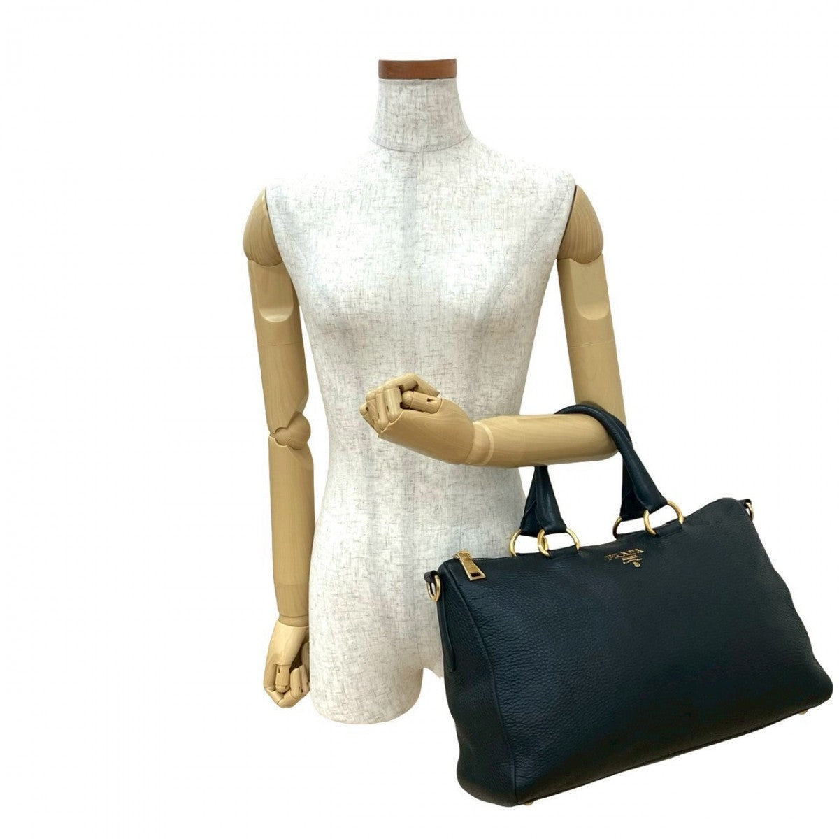 PRADA Handbag leather black