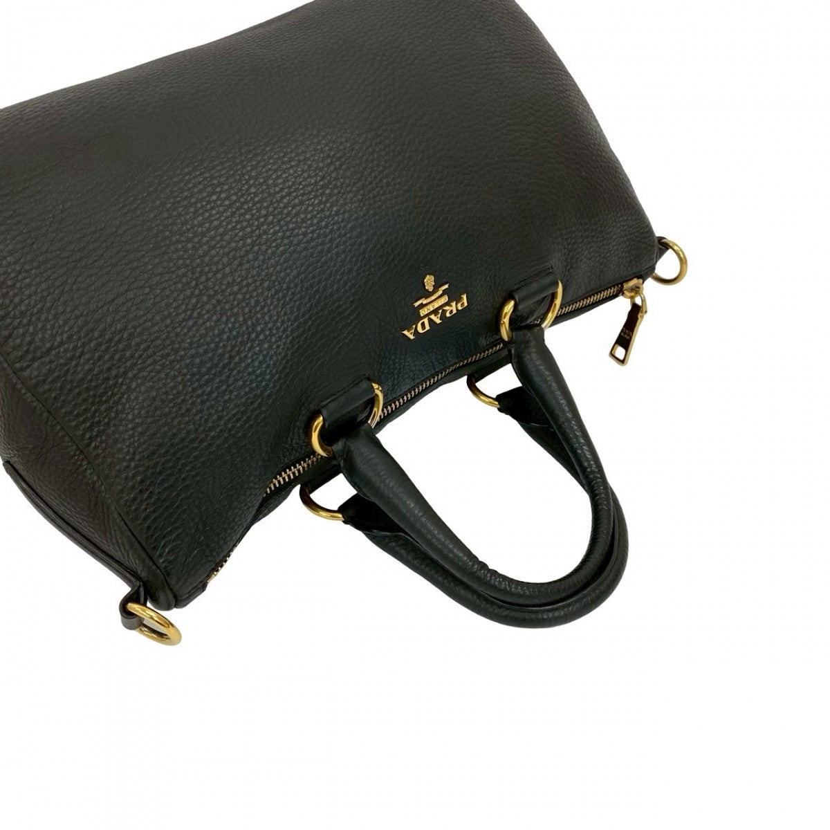 PRADA Handbag leather black