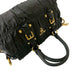 PRADA Handbag leather black logo Metal Women Used Authentic