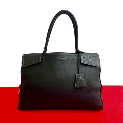 PRADA Handbag leather black