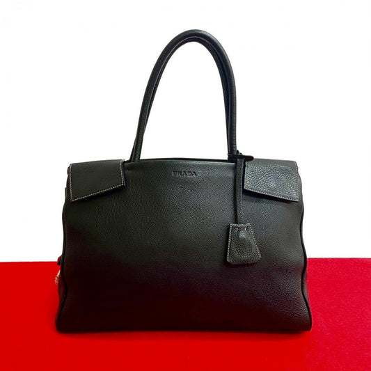 PRADA Handbag leather black