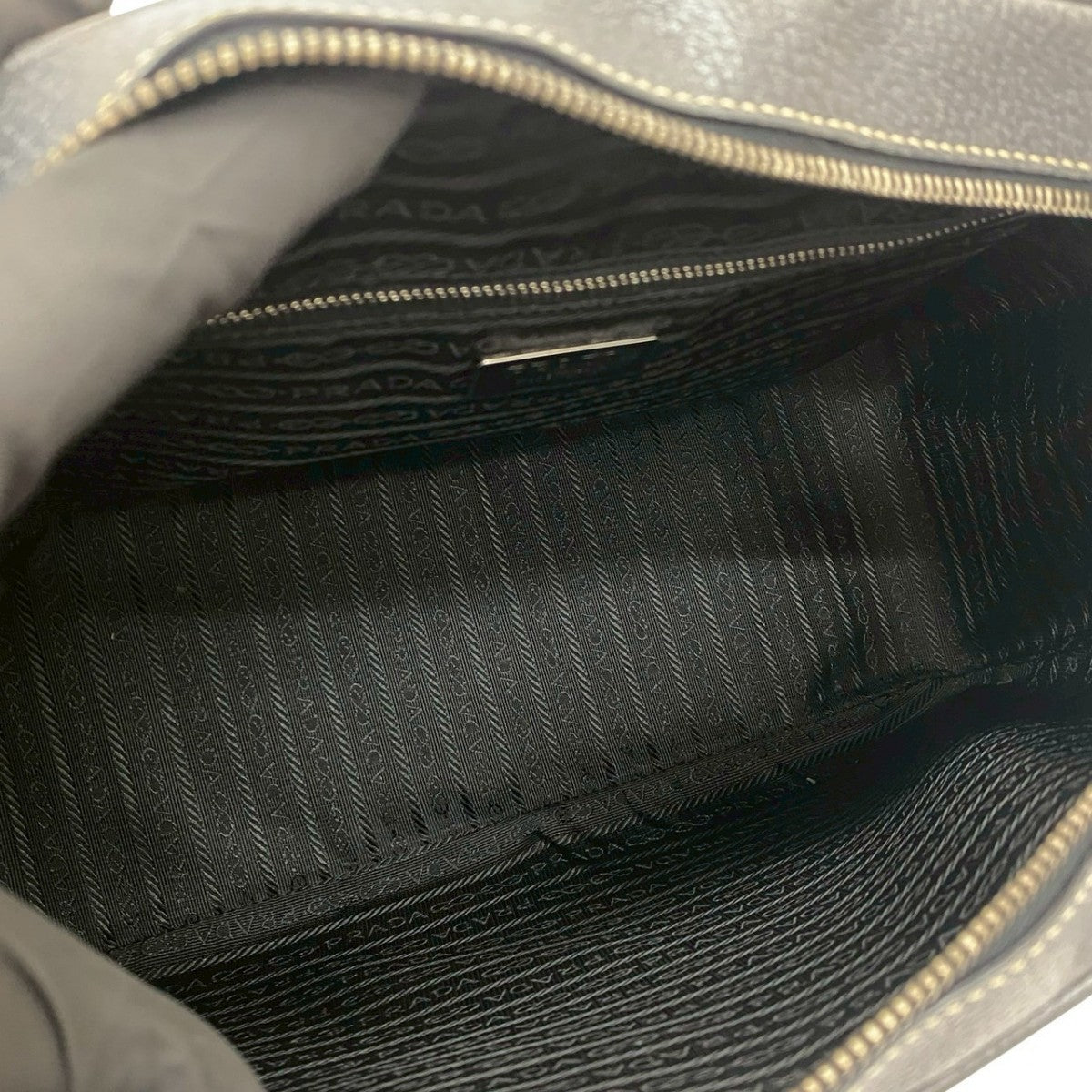 PRADA Handbag leather gray