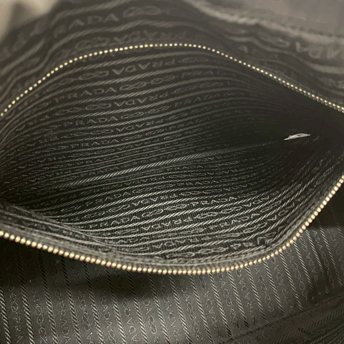 PRADA Handbag leather gray