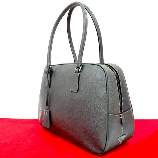 PRADA Handbag leather gray
