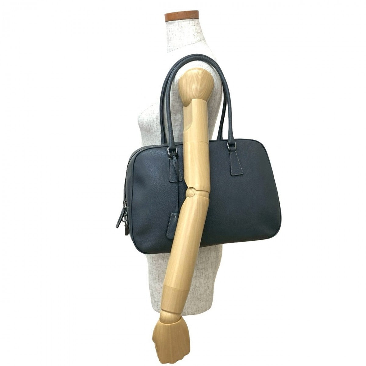 PRADA Handbag leather gray