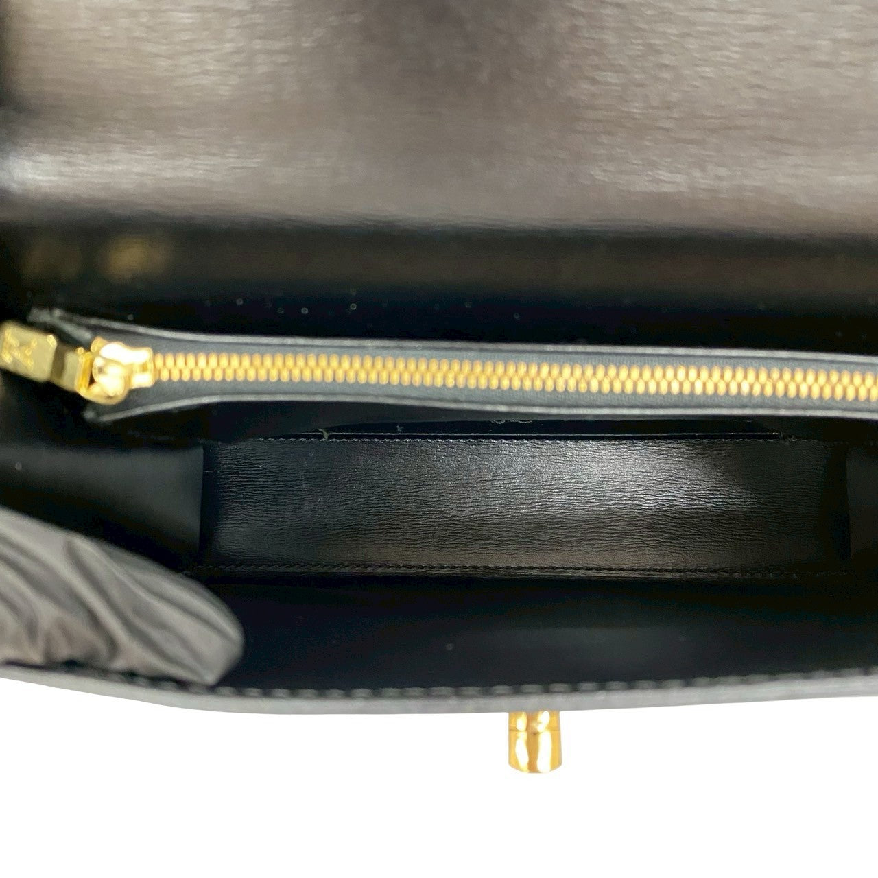 LOUIS VUITTON Handbag leather black Epi Malesherbes