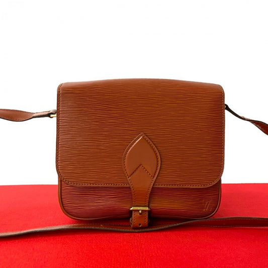 LOUIS VUITTON Shoulder Bag M52243 Epi Leather Brown Epi Cartouchiere