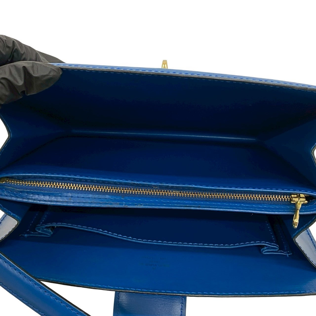 LOUIS VUITTON Shoulder Bag Epi Leather blue Epi Capuchin