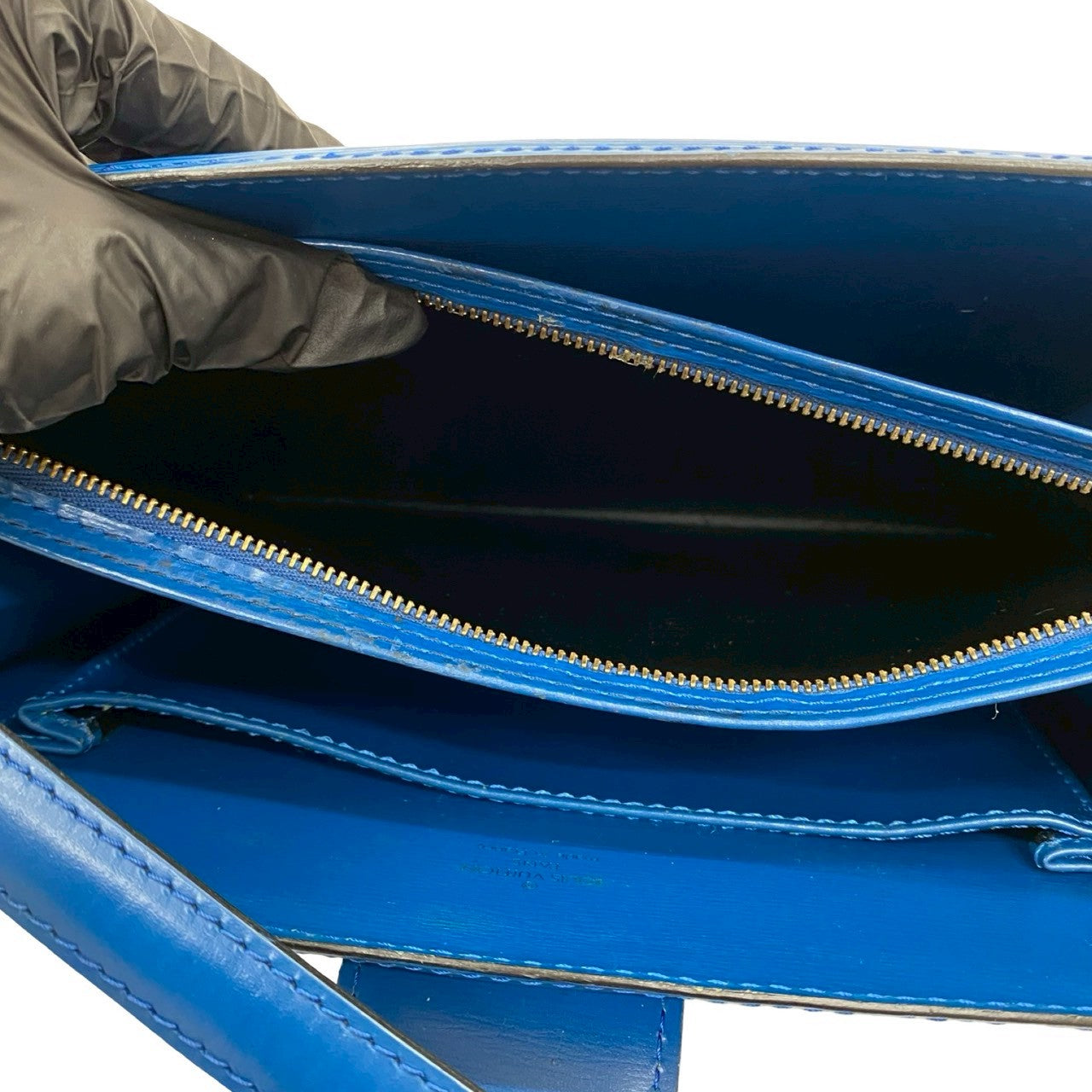 LOUIS VUITTON Shoulder Bag Epi Leather blue Epi Capuchin