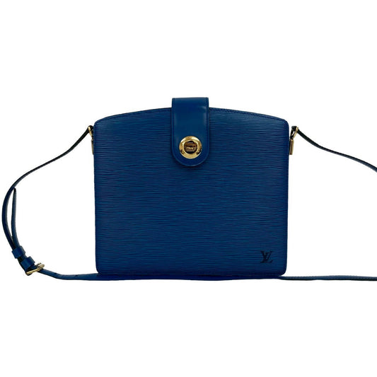 LOUIS VUITTON Shoulder Bag Epi Leather blue Epi Capuchin