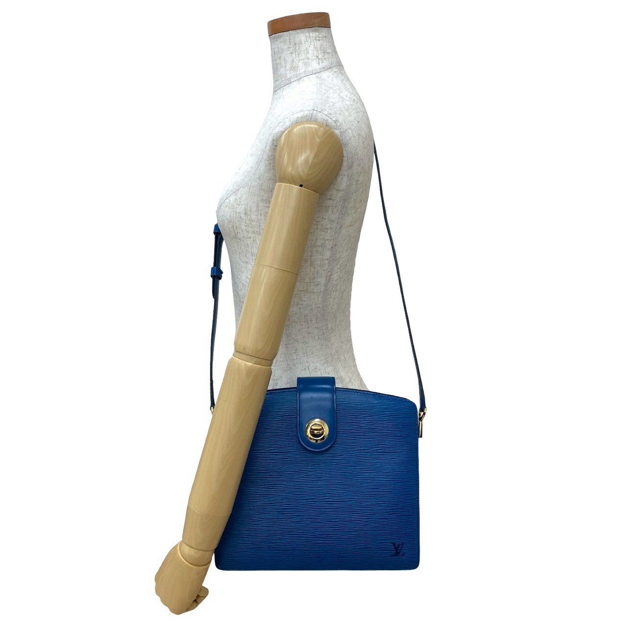 LOUIS VUITTON Shoulder Bag Epi Leather blue Epi Capuchin