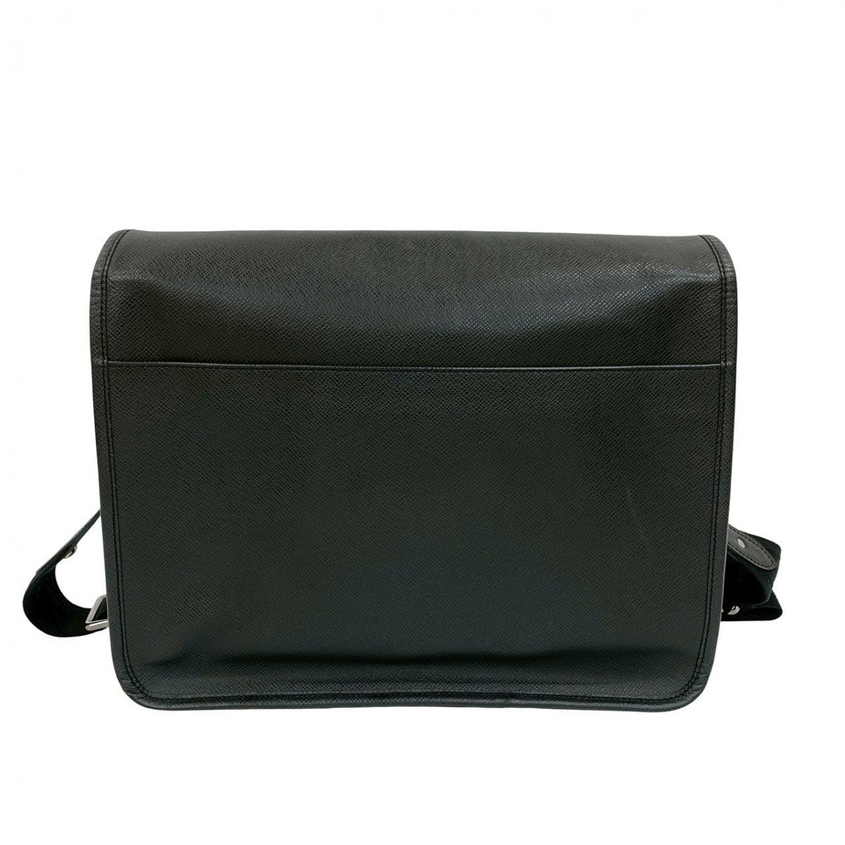 LOUIS VUITTON Shoulder Bag leather black Taiga Alexei