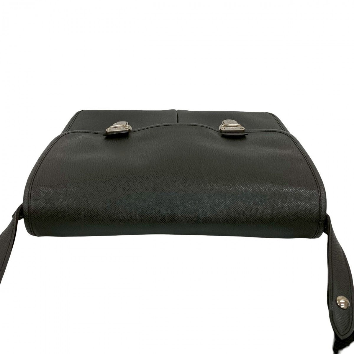 LOUIS VUITTON Shoulder Bag leather black Taiga Alexei
