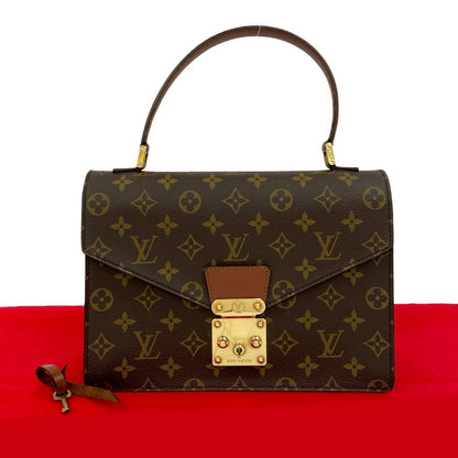 LOUIS VUITTON Handbag leather Brown Monogram Concorde