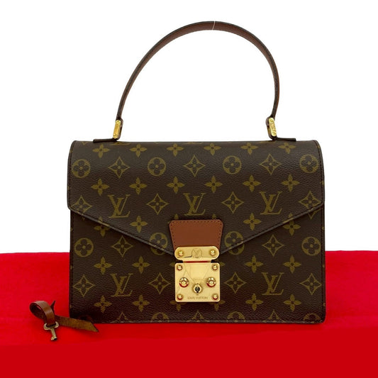 LOUIS VUITTON Handbag leather Brown Monogram Concorde