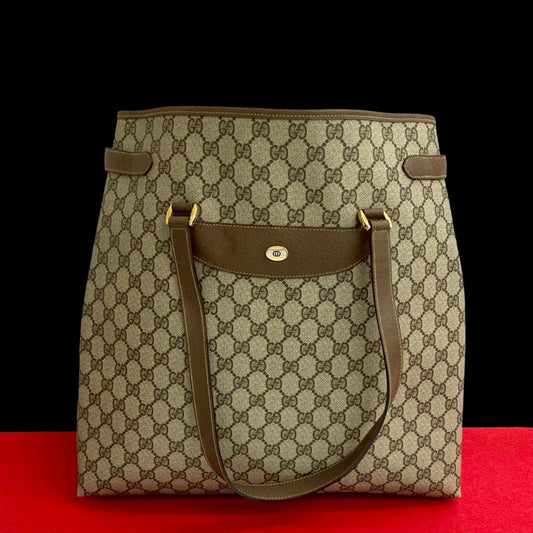 GUCCI Tote Bag leather Brown